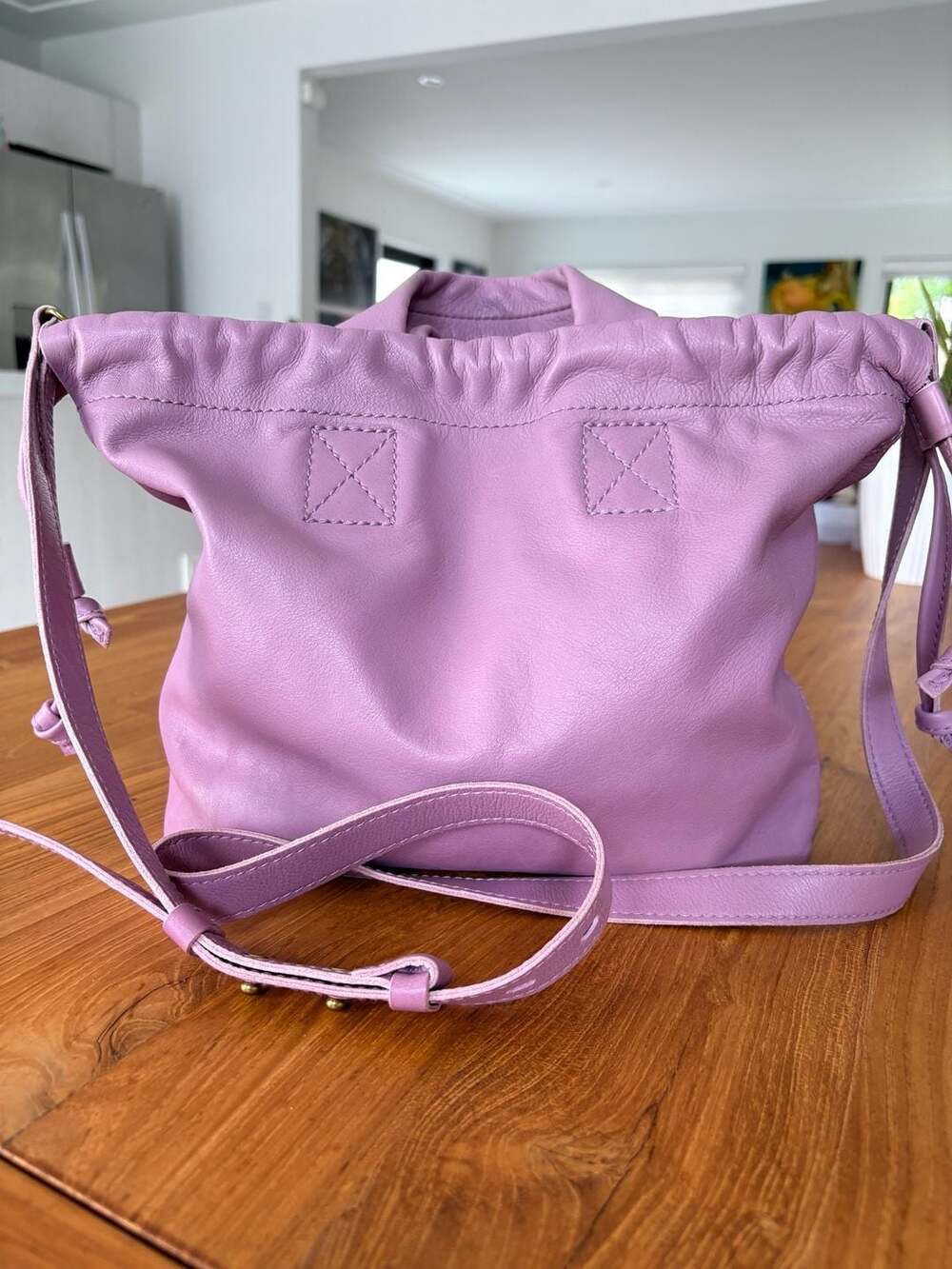 Madewell The Piazza Crossbody Bag in Vibrant Lilac Lavender Leather - Picture 5 of 9